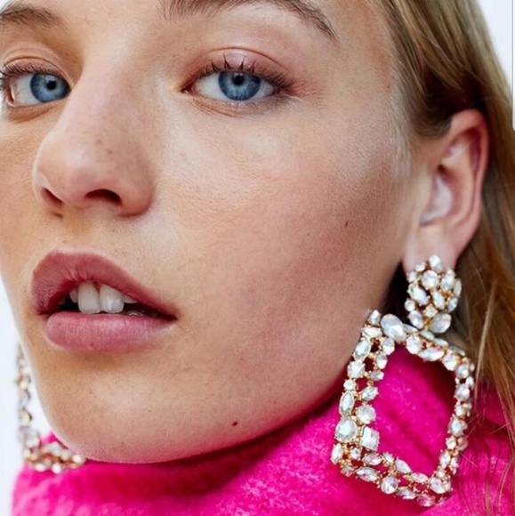 Jewelry - Square Crystal Earrings Chandelier Earrings